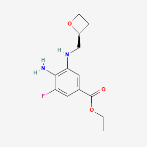 Ethyl (S)-4-amino-3-fluoro-5-((oxetan-2-ylmethyl)amino)benzoate