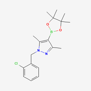 molecular formula C18H24BClN2O2 B1489644 1-(2-Chlorobenzyl)-3,5-dimethyl-4-(4,4,5,5-tetramethyl-[1,3,2]dioxaborolan-2-yl)-1H-pyrazole CAS No. 2246642-44-2