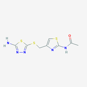 n-(4-(((5-Amino-1,3,4-thiadiazol-2-yl)thio)methyl)thiazol-2-yl)acetamide