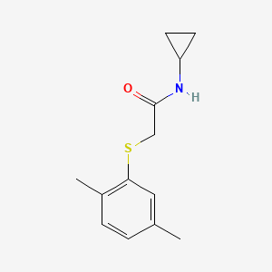 molecular formula C13H17NOS B14896492 n-Cyclopropyl-2-((2,5-dimethylphenyl)thio)acetamide 