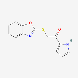 2-(Benzo[d]oxazol-2-ylthio)-1-(1h-pyrrol-2-yl)ethan-1-one