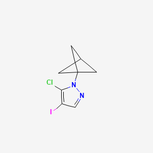 molecular formula C8H8ClIN2 B14896563 1-(Bicyclo[1.1.1]pentan-1-yl)-5-chloro-4-iodo-1H-pyrazole 