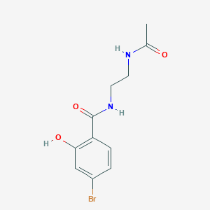 molecular formula C11H13BrN2O3 B14896572 N-(2-acetamidoethyl)-4-bromo-2-hydroxybenzamide 