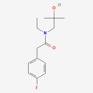 N-ethyl-2-(4-fluorophenyl)-N-(2-hydroxy-2-methylpropyl)acetamide