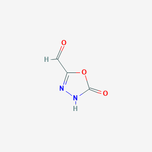 molecular formula C3H2N2O3 B14896591 5-Oxo-4,5-dihydro-1,3,4-oxadiazole-2-carbaldehyde 