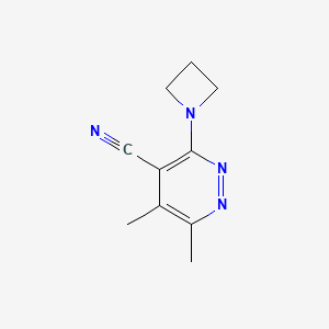 molecular formula C10H12N4 B14896613 3-(Azetidin-1-yl)-5,6-dimethylpyridazine-4-carbonitrile 