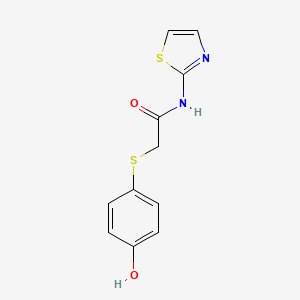 2-((4-Hydroxyphenyl)thio)-N-(thiazol-2-yl)acetamide