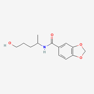 molecular formula C13H17NO4 B14896639 n-(5-Hydroxypentan-2-yl)benzo[d][1,3]dioxole-5-carboxamide 