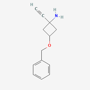 molecular formula C13H15NO B14896656 3-(Benzyloxy)-1-ethynylcyclobutan-1-amine 