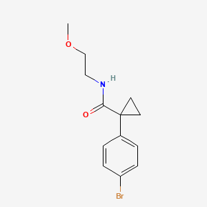 1-(4-bromophenyl)-N-(2-methoxyethyl)cyclopropane-1-carboxamide