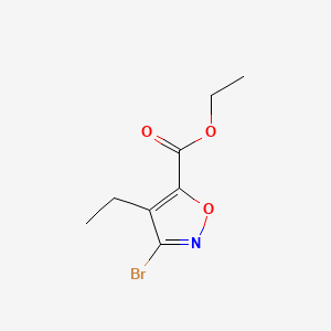 molecular formula C8H10BrNO3 B14896659 Ethyl 3-bromo-4-ethylisoxazole-5-carboxylate 