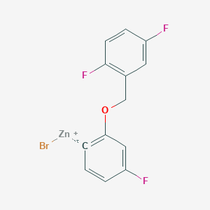 molecular formula C13H8BrF3OZn B14896719 2-(2',5'-DifluorobenZyloxy)-4-fluorophenylZinc bromide 