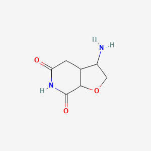 molecular formula C7H10N2O3 B14896723 3-Aminotetrahydrofuro[2,3-c]pyridine-5,7(4H,6H)-dione 