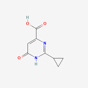 molecular formula C8H8N2O3 B1489673 2-Cyclopropyl-6-hydroxypyrimidine-4-carboxylic acid CAS No. 858956-25-9