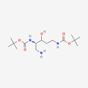 Di-tert-butyl ((4S)-5-amino-3-hydroxypentane-1,4-diyl)dicarbamate