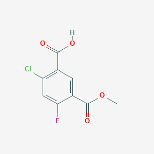 molecular formula C9H6ClFO4 B14896742 2-Chloro-4-fluoro-5-(methoxycarbonyl)benzoic acid 