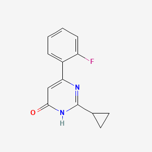 molecular formula C13H11FN2O B1489676 2-环丙基-6-(2-氟苯基)嘧啶-4-醇 CAS No. 1098189-57-1