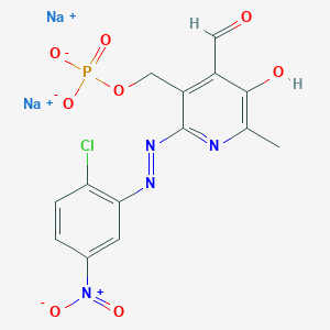 B1489678 2-[(2-Chloro-5-nitrophenyl)azo]-5-hydroxy-6-methyl-3-[(phosphonooxy)methyl]-4-pyridinecarboxaldehyde disodium salt CAS No. 1197030-56-0