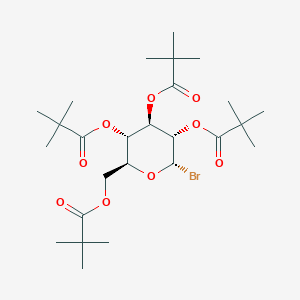 (2S,3S,4R,5S,6S)-2-Bromo-6-((pivaloyloxy)methyl)tetrahydro-2H-pyran-3,4,5-triyl tris(2,2-dimethylpropanoate)