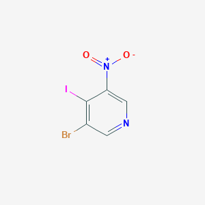 molecular formula C5H2BrIN2O2 B14896790 3-Bromo-4-iodo-5-nitropyridine 