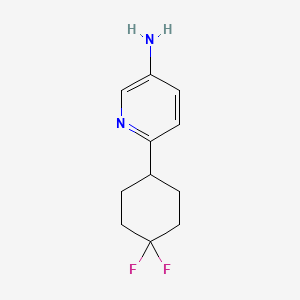 molecular formula C11H14F2N2 B14896801 6-(4,4-Difluorocyclohexyl)pyridin-3-amine 