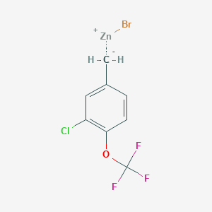 molecular formula C8H5BrClF3OZn B14896828 (3-Chloro-4-(trifluoromethoxy)benZyl)Zinc bromide 