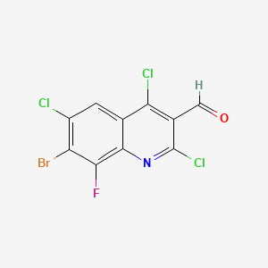 7-Bromo-2,4,6-trichloro-8-fluoroquinoline-3-carbaldehyde