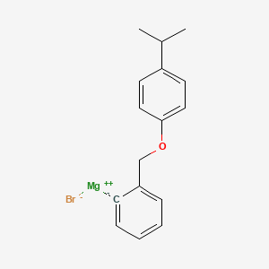 molecular formula C16H17BrMgO B14896864 2-(4-Isopropylphenoxymethyl)phenylmagnesium bromide 