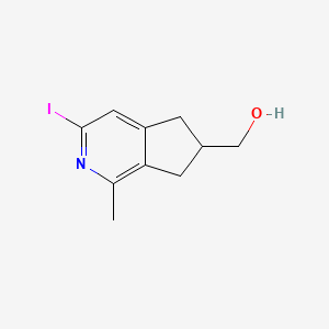 molecular formula C10H12INO B14896930 (3-Iodo-1-methyl-6,7-dihydro-5H-cyclopenta[c]pyridin-6-yl)methanol 