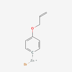 molecular formula C9H9BrOZn B14896937 4-AllyloxyphenylZinc bromide 