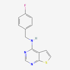 molecular formula C13H10FN3S B14896945 n-(4-Fluorobenzyl)thieno[2,3-d]pyrimidin-4-amine 