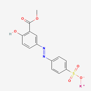 molecular formula C14H11KN2O6S B1489695 4-(4-羟基-3-羧甲氧基-苯偶氮)-苯磺酸钾 CAS No. 1798430-01-9