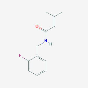 molecular formula C12H14FNO B14896982 n-(2-Fluorobenzyl)-3-methylbut-2-enamide 