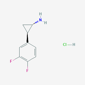 molecular formula C9H10ClF2N B14897000 (1S,2R)-2-(3,4-Difluorophenyl)cyclopropanamine hydrochloride 