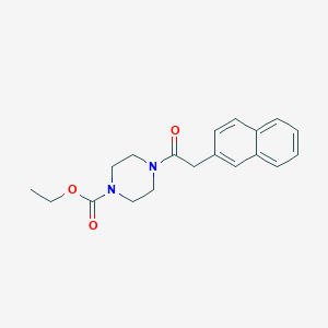 molecular formula C19H22N2O3 B14897024 Ethyl 4-(2-(naphthalen-2-yl)acetyl)piperazine-1-carboxylate 