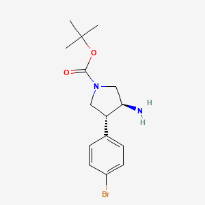 (3S,4R)-tert-Butyl 3-amino-4-(4-bromophenyl)pyrrolidine-1-carboxylate