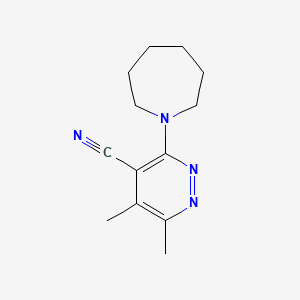 molecular formula C13H18N4 B14897059 3-(Azepan-1-yl)-5,6-dimethylpyridazine-4-carbonitrile 