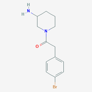 molecular formula C13H17BrN2O B14897065 1-(3-Aminopiperidin-1-yl)-2-(4-bromophenyl)ethan-1-one 