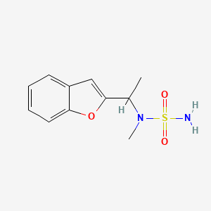 molecular formula C11H14N2O3S B14897068 n-[1-(2-Benzofuranyl)ethyl]-n-methylsulfamide 