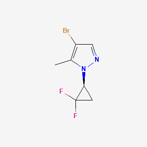 molecular formula C7H7BrF2N2 B14897076 (S)-4-Bromo-1-(2,2-difluorocyclopropyl)-5-methyl-1H-pyrazole 