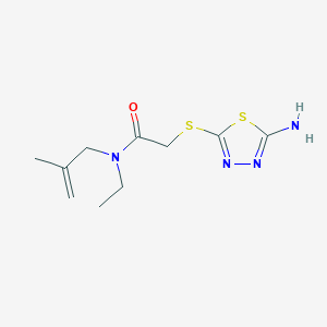 2-[(5-amino-1,3,4-thiadiazol-2-yl)sulfanyl]-N-ethyl-N-(2-methylprop-2-en-1-yl)acetamide