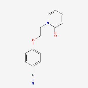 molecular formula C14H12N2O2 B14897084 4-(2-(2-Oxopyridin-1(2h)-yl)ethoxy)benzonitrile 