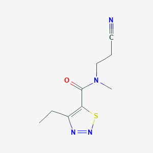 molecular formula C9H12N4OS B14897115 N-(2-cyanoethyl)-4-ethyl-N-methyl-1,2,3-thiadiazole-5-carboxamide 