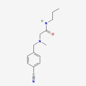 molecular formula C14H19N3O B14897125 2-((4-Cyanobenzyl)(methyl)amino)-N-propylacetamide 