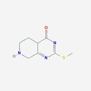 molecular formula C8H11N3OS B14897131 2-(Methylthio)-5,6,7,8-tetrahydropyrido[3,4-d]pyrimidin-4(4aH)-one 