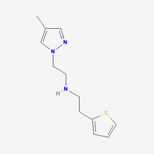 2-(4-Methyl-1h-pyrazol-1-yl)-N-(2-(thiophen-2-yl)ethyl)ethan-1-amine