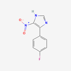 molecular formula C9H6FN3O2 B1489714 4-(4-氟苯基)-5-硝基-1H-咪唑 CAS No. 209736-21-0