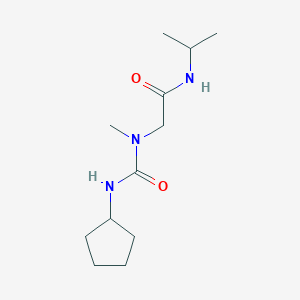 molecular formula C12H23N3O2 B14897147 2-(3-Cyclopentyl-1-methylureido)-N-isopropylacetamide 