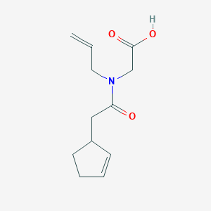 molecular formula C12H17NO3 B14897155 n-Allyl-n-(2-(cyclopent-2-en-1-yl)acetyl)glycine 