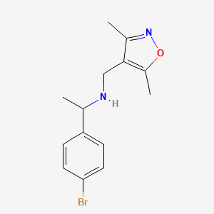 1-(4-Bromophenyl)-N-((3,5-dimethylisoxazol-4-yl)methyl)ethan-1-amine